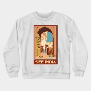 Vintage Travel - See India Crewneck Sweatshirt